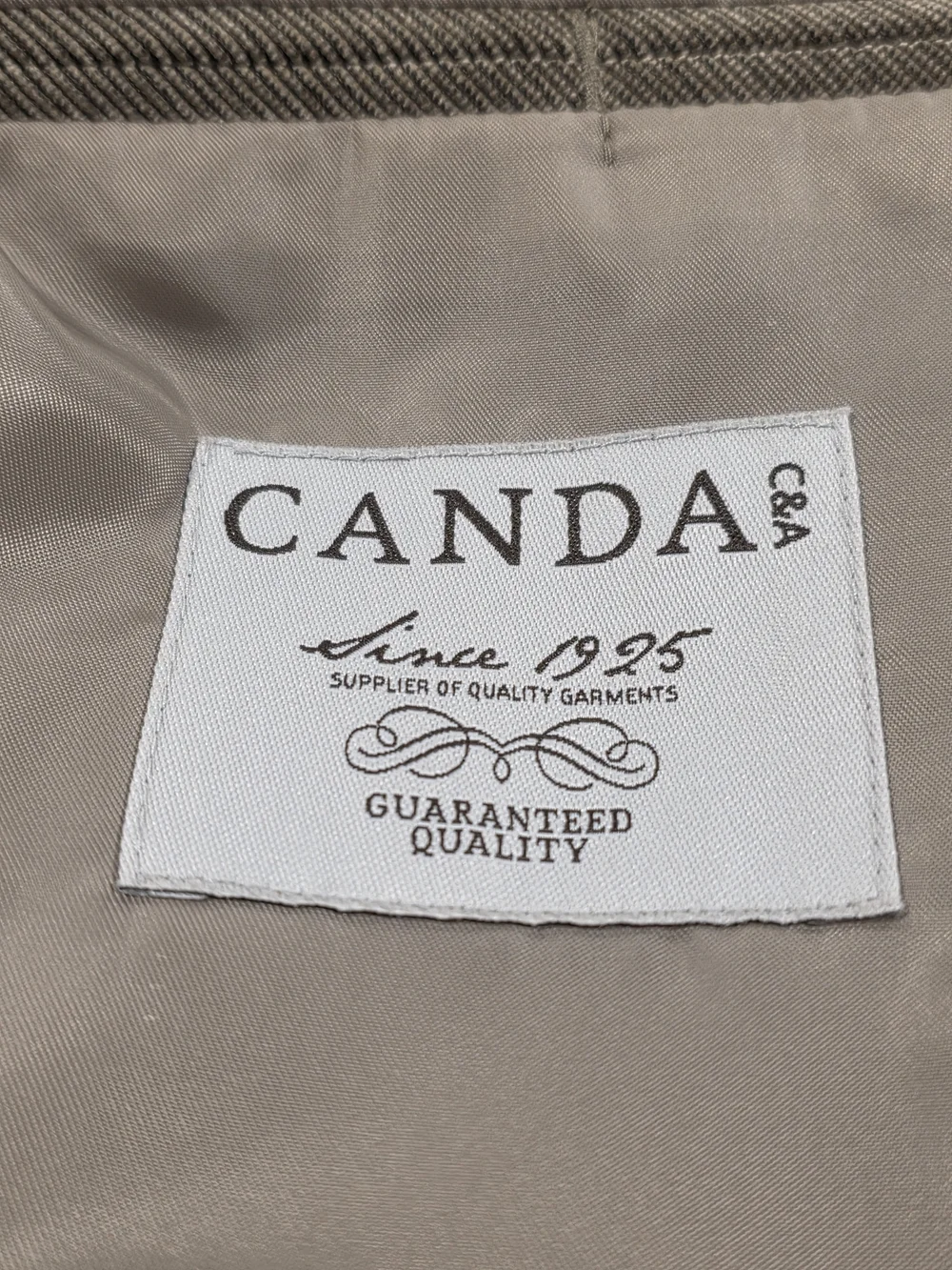 44L Men's C&A Canda European Corduroy Modern Blazer Brown 2 Button Sport Coat